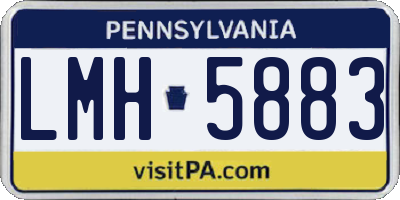 PA license plate LMH5883