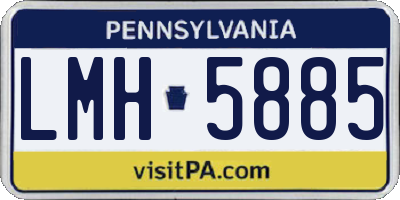 PA license plate LMH5885