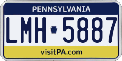 PA license plate LMH5887