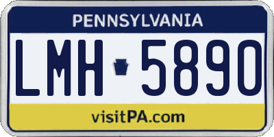PA license plate LMH5890