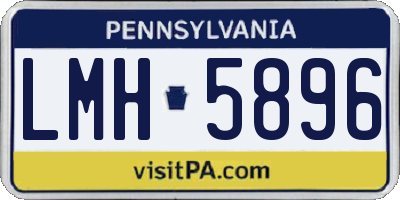 PA license plate LMH5896