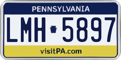 PA license plate LMH5897