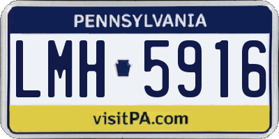 PA license plate LMH5916