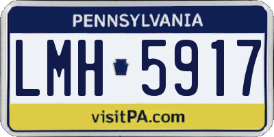 PA license plate LMH5917