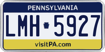 PA license plate LMH5927