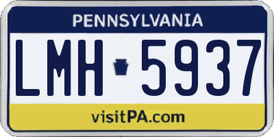 PA license plate LMH5937