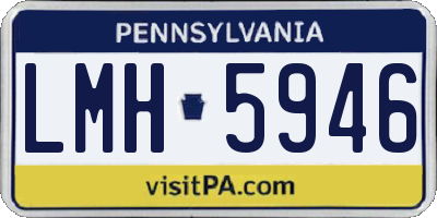 PA license plate LMH5946