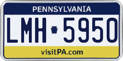 PA license plate LMH5950
