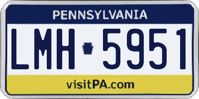 PA license plate LMH5951