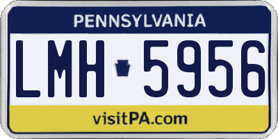 PA license plate LMH5956