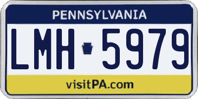 PA license plate LMH5979