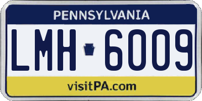 PA license plate LMH6009
