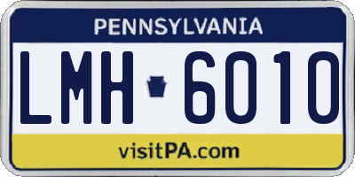 PA license plate LMH6010