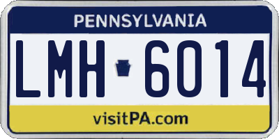 PA license plate LMH6014
