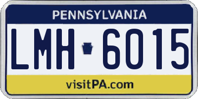 PA license plate LMH6015