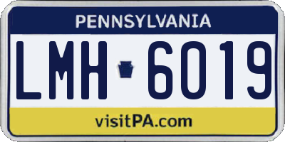 PA license plate LMH6019