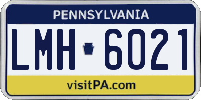 PA license plate LMH6021