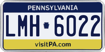 PA license plate LMH6022