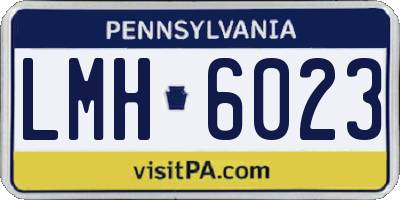 PA license plate LMH6023