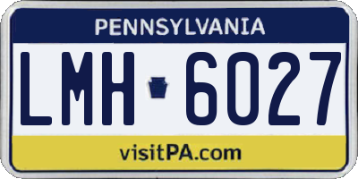 PA license plate LMH6027