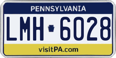 PA license plate LMH6028