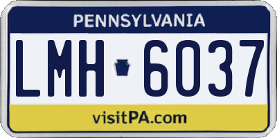 PA license plate LMH6037