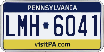 PA license plate LMH6041
