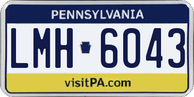 PA license plate LMH6043