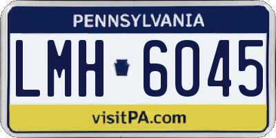 PA license plate LMH6045