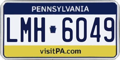 PA license plate LMH6049