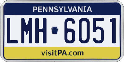 PA license plate LMH6051