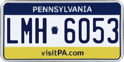 PA license plate LMH6053