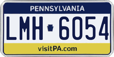 PA license plate LMH6054