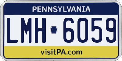 PA license plate LMH6059