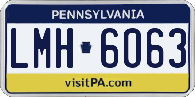PA license plate LMH6063
