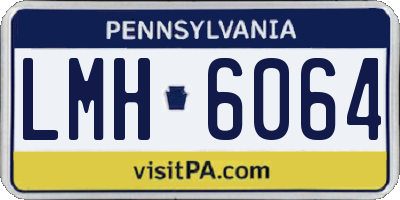 PA license plate LMH6064