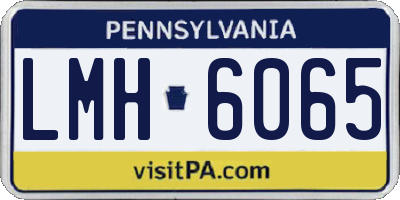 PA license plate LMH6065