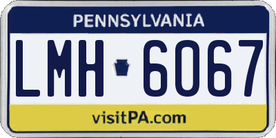 PA license plate LMH6067