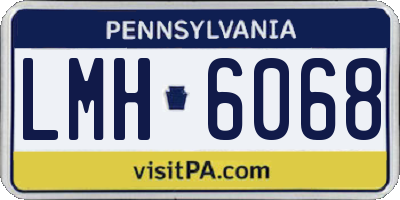 PA license plate LMH6068