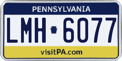 PA license plate LMH6077