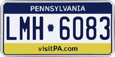 PA license plate LMH6083