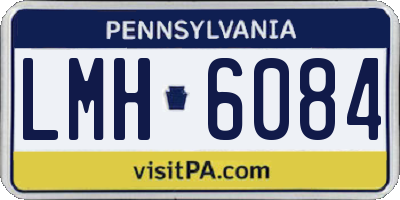 PA license plate LMH6084