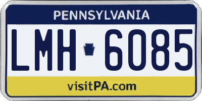 PA license plate LMH6085