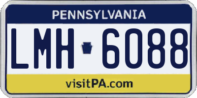 PA license plate LMH6088