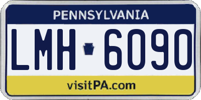 PA license plate LMH6090