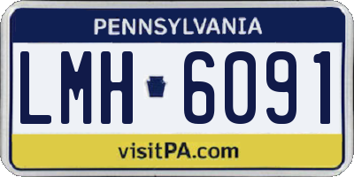 PA license plate LMH6091