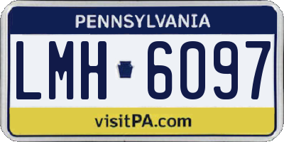 PA license plate LMH6097