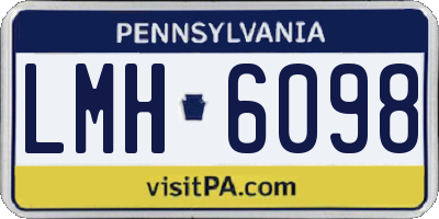 PA license plate LMH6098