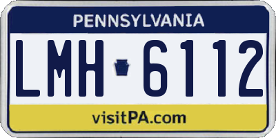 PA license plate LMH6112
