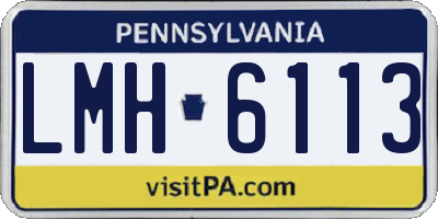 PA license plate LMH6113